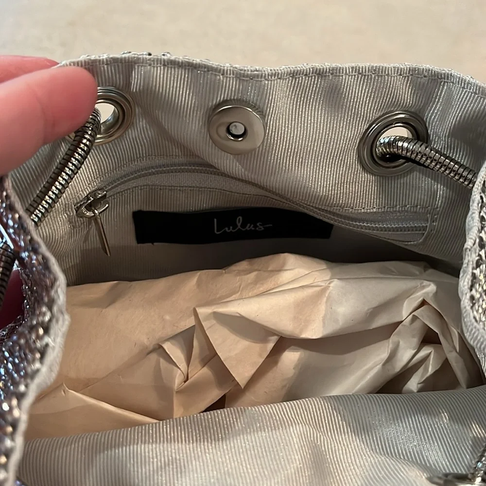 Idonia Silver Rhinestone Clutch/NWT